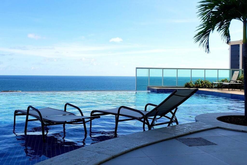 Vista Mar Nascente, Dois Quartos, Novo, No Melhor Do Rio Vermelho, Condominio Club, 1103 Salvador da Bahia Exterior foto